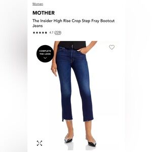 Mother jeans. Size 27. the Insider Crop Step Fray. NWT